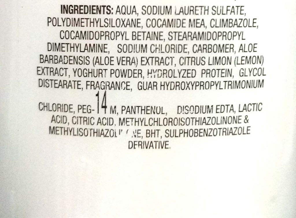 Ingredients in Nyle Naturals Anti-dandruff Shampoo 
