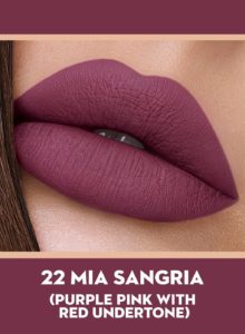 22 Mia Sangria (Purple Pink) Of Sugar Smudge Me Not Liquid Lipstick