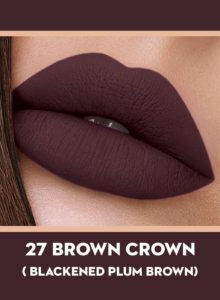 27 Brown Crown (Plum Brown) Of Sugar Smudge Me Not Liquid Lipstick
