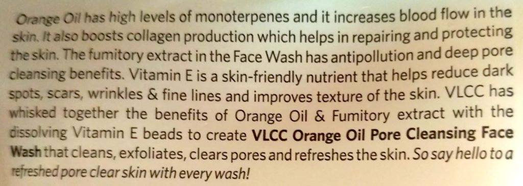 Claim By VLCC Orange Oil Pore Cleansing Face Wash