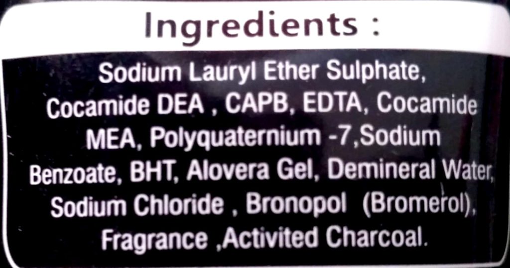 Ingredients Of Healthvit Activated Charcoal Facewash