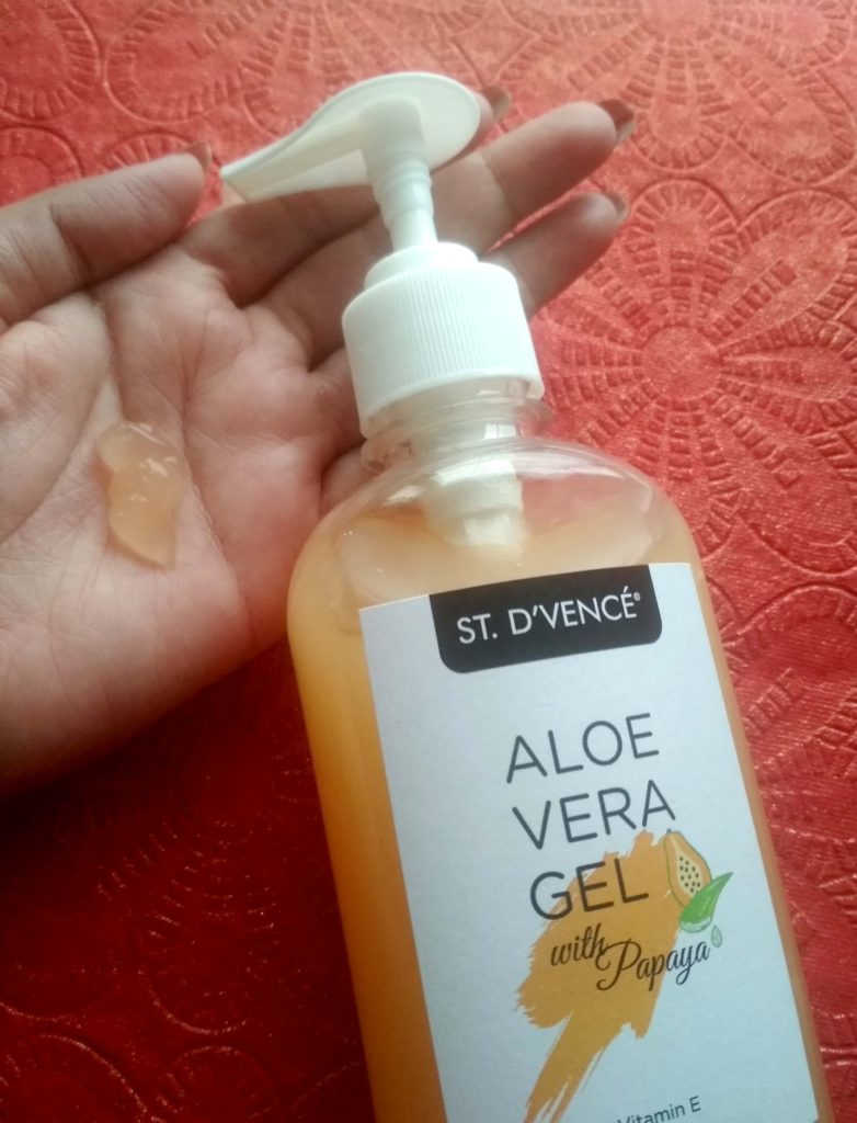 Appearance Of St. D'Vence Aloe Vera & Papaya Gel - One Of St. D’Vence Skincare Products