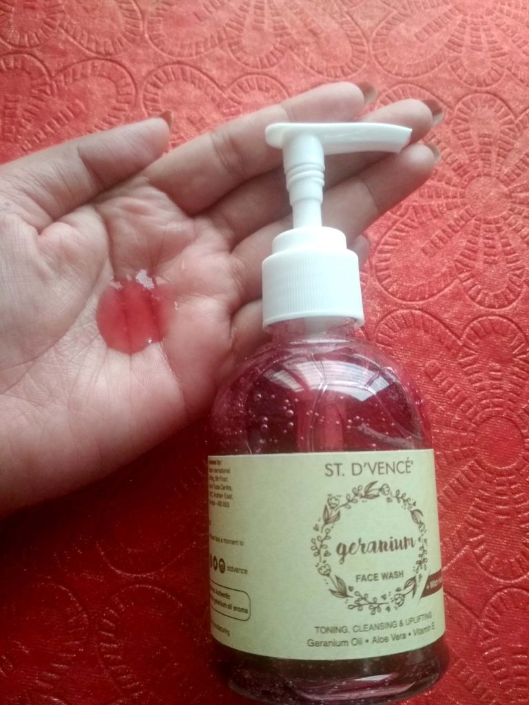Appearance Of St. D'Vence Geranium Oil Face Wash - One Of St. D’Vence Skincare Products