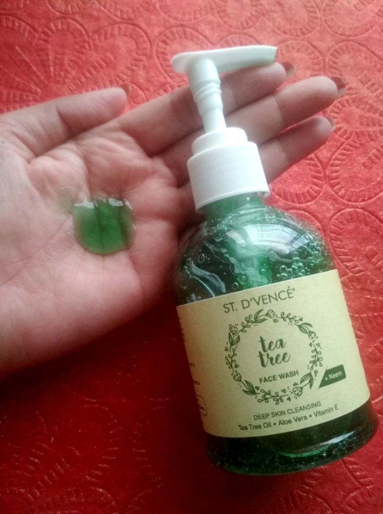 Appearance Of St. D'Vence Tea Tree Oil Face Wash - One Of St. D’Vence Skincare Products