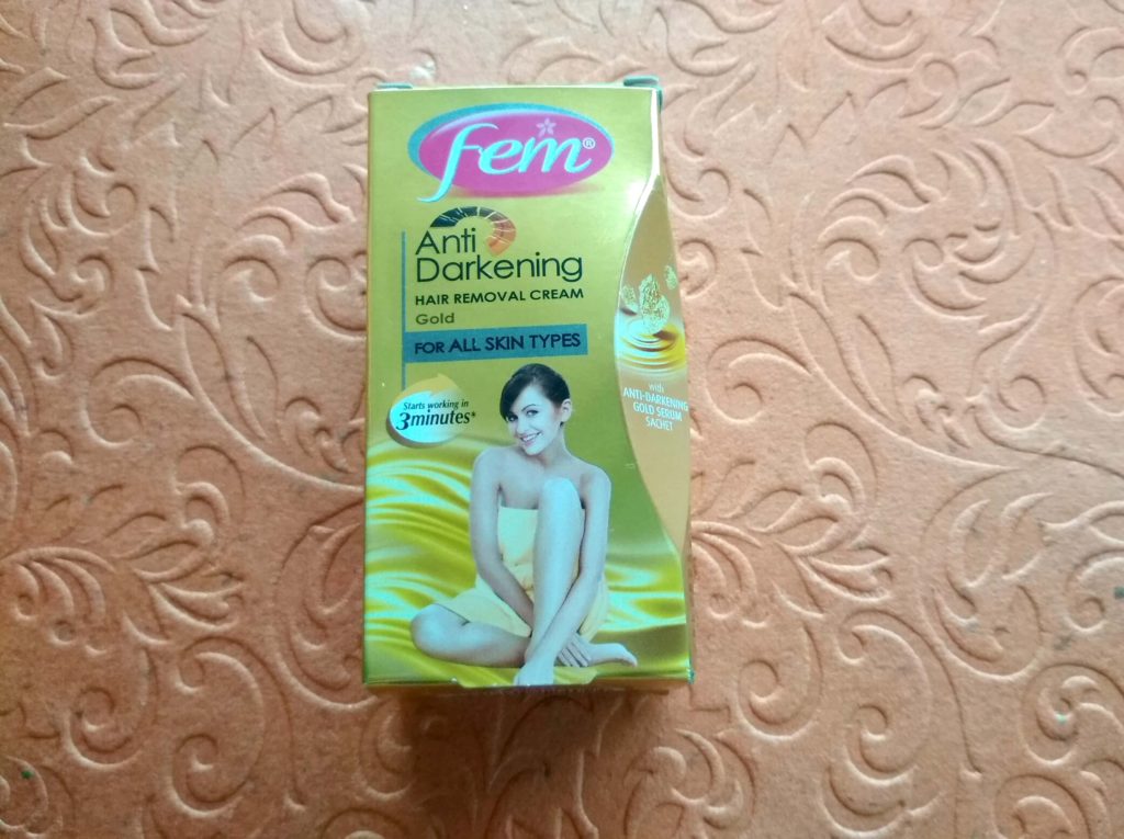 Fem Anti Darkening Hair Removal Cream Gold In Fab Bag July 2018