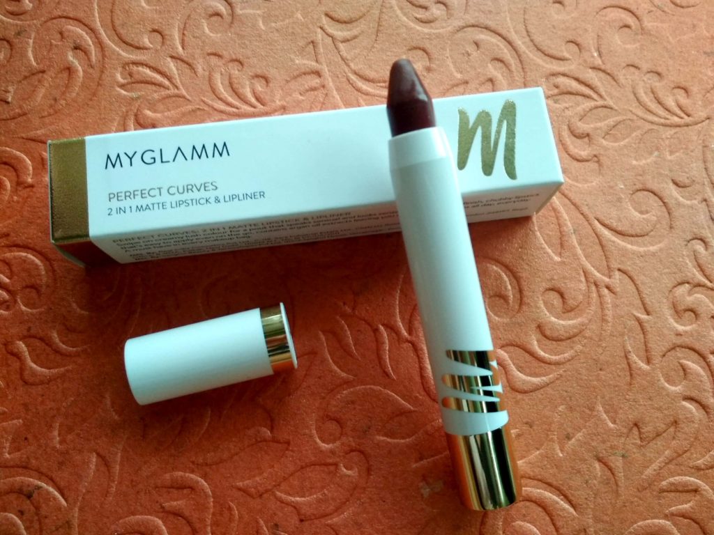 MYGLAMM Perfect Curves 2 in 1 Matte Lipstick & Lipliner In Fab Bag July 2018
