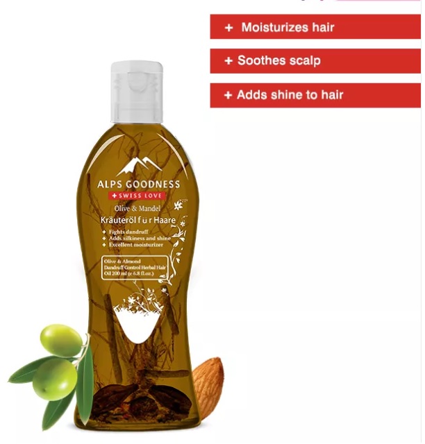 Alps Goodness Herbal Hair Oil - Olive & Almond