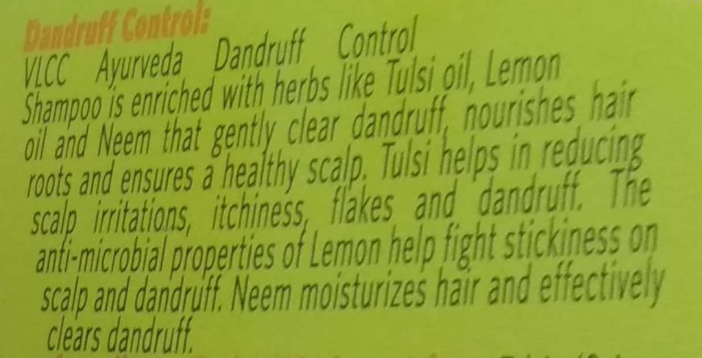 VLCC Ayurveda Dandruff Control Shampoo Review - Khushi Hamesha