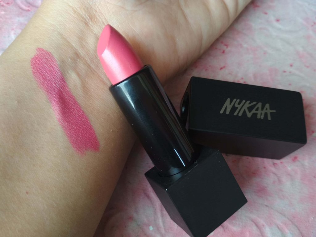 Swatch Of Nykaa So Matte Lipstick - Devious Pink 03M