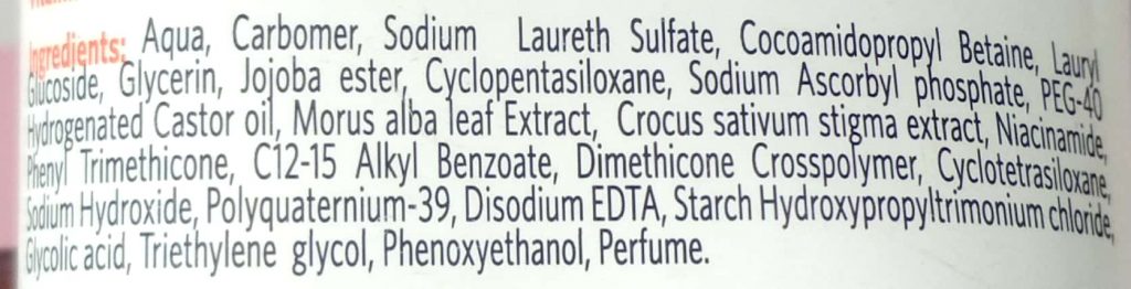 Ingredients Of VLCC Specifix Brightening Face Scrub