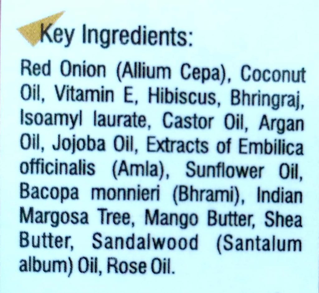Key Ingredients Of Aegte Onion Hair Oil