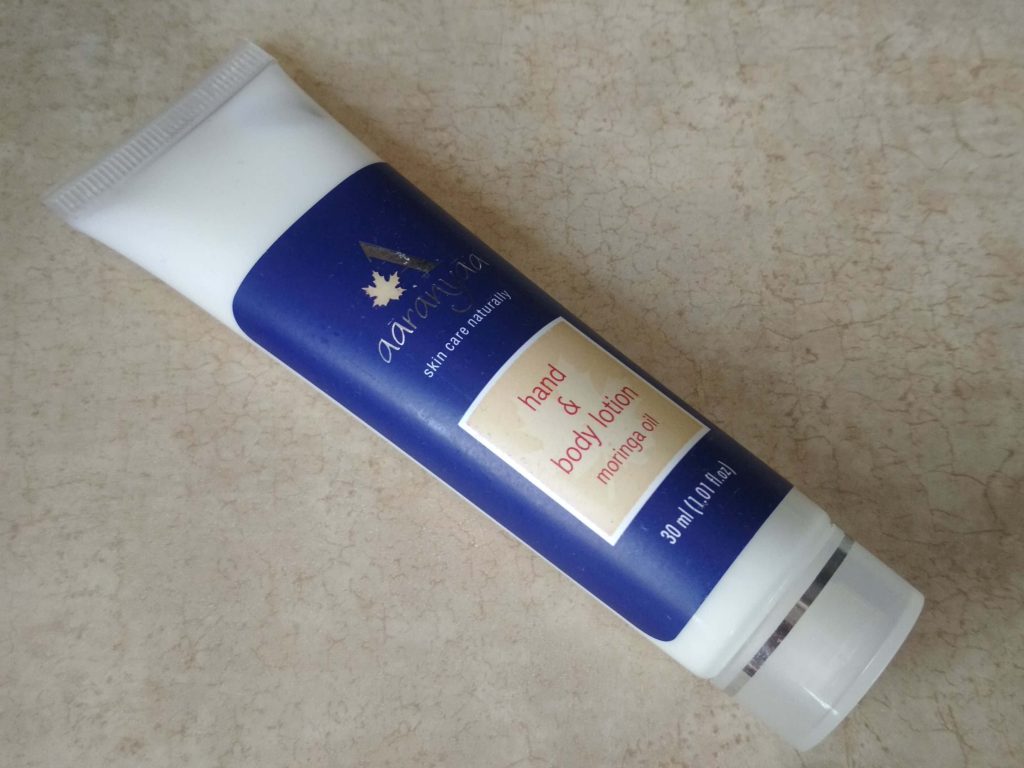 Sample Size Of Aaranyaa Hand And Body Lotion With Moringa Oil