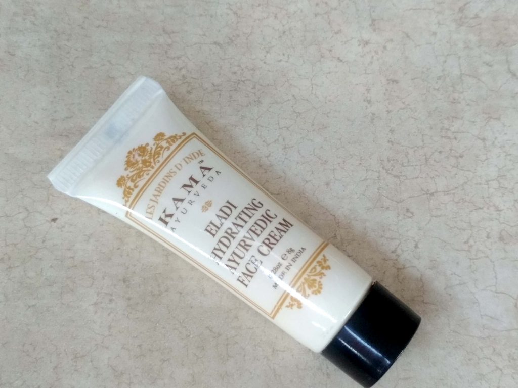 Sample Size Packaging Of Kama Ayurveda Eladi Hydrating Ayurvedic Face Cream