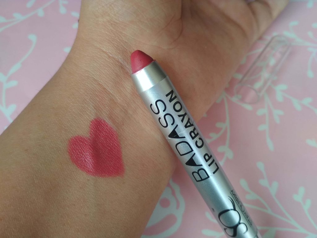 Swatch Of Stay Quirky Badass Lip Crayon Tongue Goes In First 19
