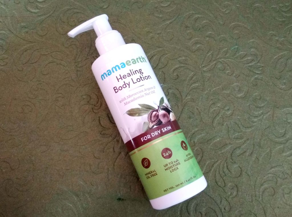 Packaging Of Mamaearth Healing Body Lotion