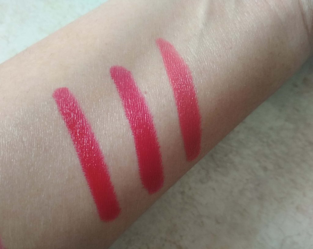 Swatches Of Red Shades Of Stay Quirky Minis Lipstick Kit 2