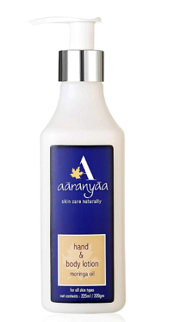 Packaging Of Aaranyaa Hand And Body Lotion With Moringa Oil
