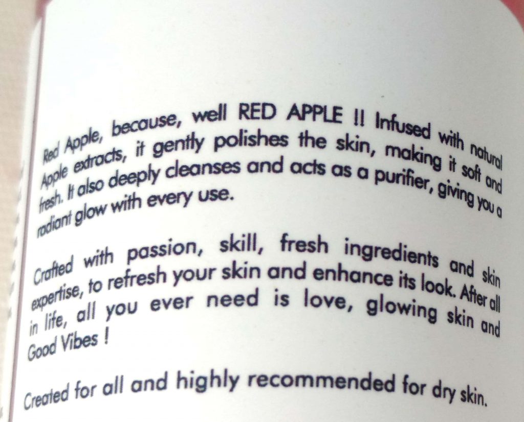Description Of Good Vibes Foaming Face Wash - Red Apple Softening