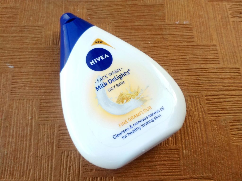 Packaging Of Nivea Milk Delights Face Wash Fine Gramflour
