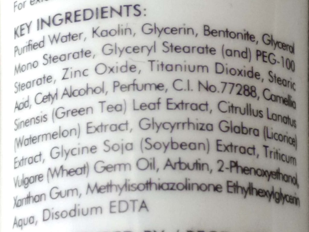 Ingredients Of Good Vibes Green Tea Rejuvenating Face Mask