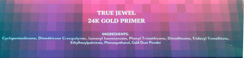Ingredients Of Purplle True Jewel 24K Gold Primer
