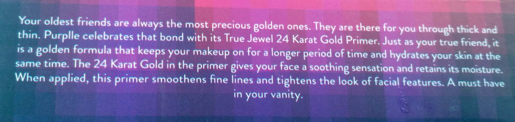 Description Of Purplle 24K Gold Primer