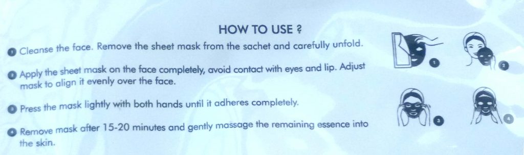 Usage Directions Of Sheet Mask
