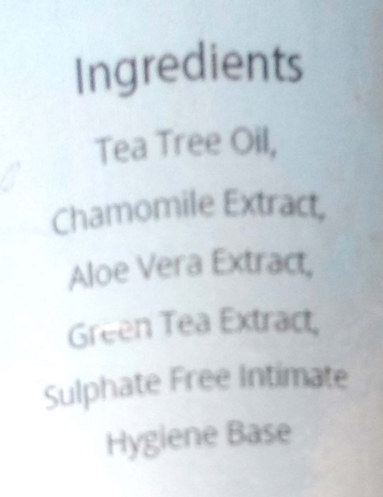 Ingredients Of Mirah Belle Intimate Hygiene Wash