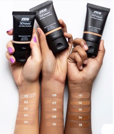 Shades Availability Of Nykaa SkinShield Anti-Pollution Matte Foundation