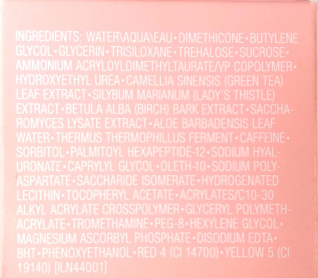 Ingredients Of Clinique Moisture Surge 72-Hour Auto-Replenishing Hydrator