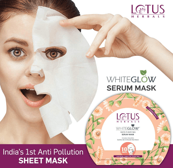 Lotus Herbals WhiteGlow Insta-Purifying Serum Sheet Mask - One Of Must Have Beauty Products During Monsoon Season