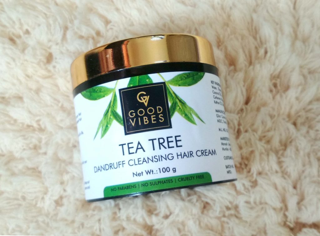 Good Vibes Tea Tree Dandruff Cleansing Cream Review - Khushi Hamesha