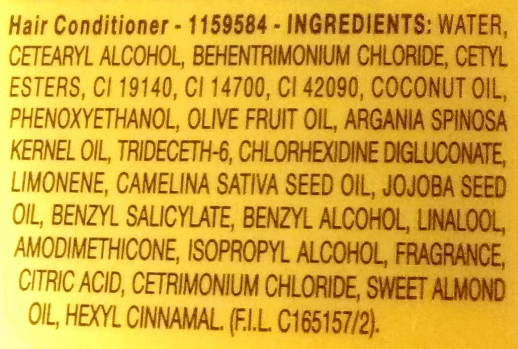 Ingredients Of L'Oreal Paris 6 Oil Nourish Conditioner
