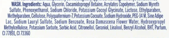Ingredients Of Nivea Milk Delights Caring Rosewater Face Wash