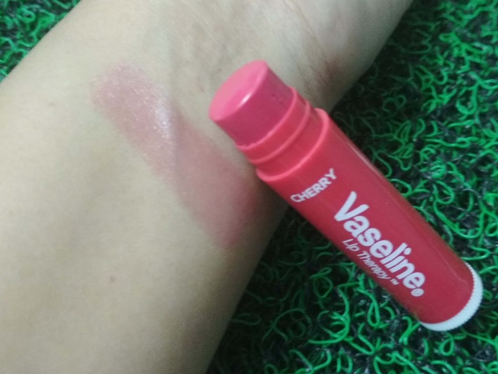 Swatch Of Vaseline Lip Therapy Color & Care Chapstick - Cherry