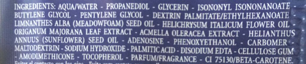 Ingredients Of L'Occitane Immortelle Reset Serum