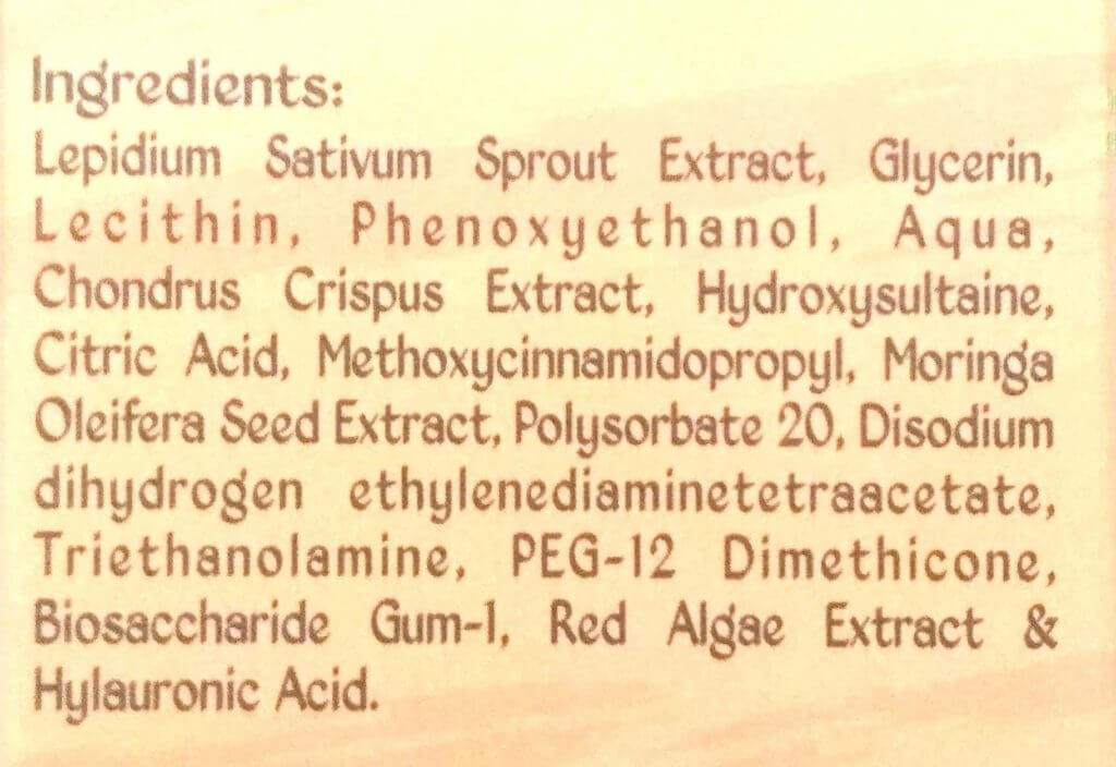 Ingredients Of Aegte Glass Skin Sunscreen Gel 
