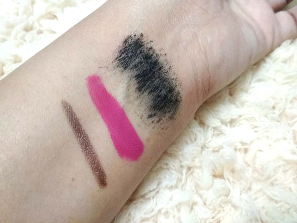 From Left To Right - Waterproof Eyeliner, Liquid Lipstick And Mascara