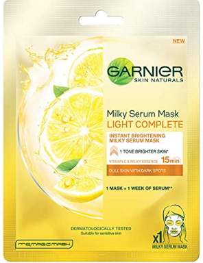 Garnier Light Complete Milky Sheet Mask Review - Khushi Hamesha